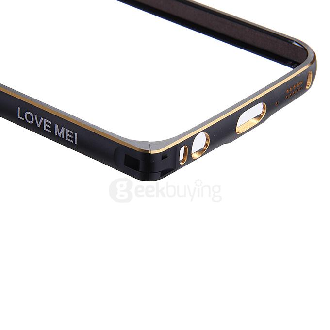 [Wholesale]30pcs Lovemei Lightweight Aluminum Metal Bumper Protective Frame for Samsung Galaxy S6 - Black