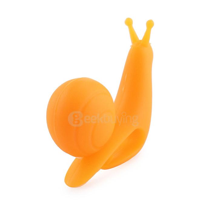 Attractive Cute Snail Shape Silicone Tea Bag Infuser Holder - Orange