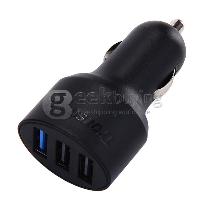 [Spain Stock]Tronsmart Quick Charge 2.0 42W 3 Ports USB Car Charger for Samsung Galaxy S6 S6 Edge Note 4 Note Edge/ Google Nexus 6/ Sony Xperia Z4 Z3/ HTC One M9 One M8/ Asus Zenfone 2