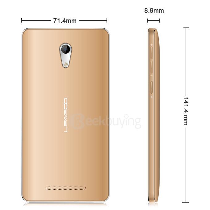LEAGOO ELITE 4 Android 5.1 1GB RAM 16GB ROM 5.0inch 4G LTE Smartphone 64bit MT6735M Quad Core Breath Light - Gold