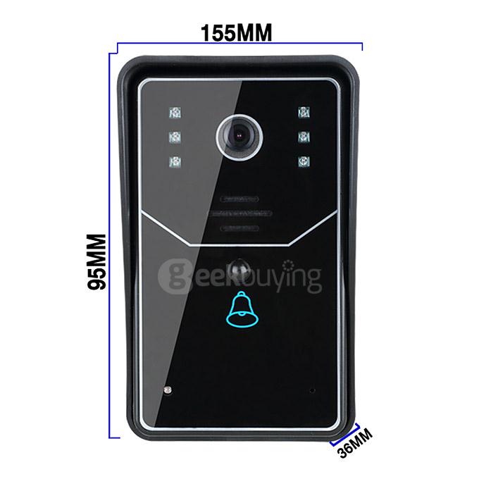 SYWIFI001 WiFi Wireless Smart Video Doorbell Home Security Visual Door Ring(EU Plug) - Black
