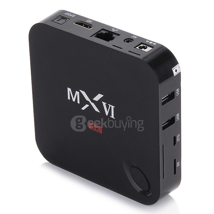 MXVI Android 5.1 4K TV BOX RK3368 Octa Core 64bit 1G/8G 802.11 b./g/n LAN Bluetooth KODI HDMI 2.0 H.265 NETFLIX