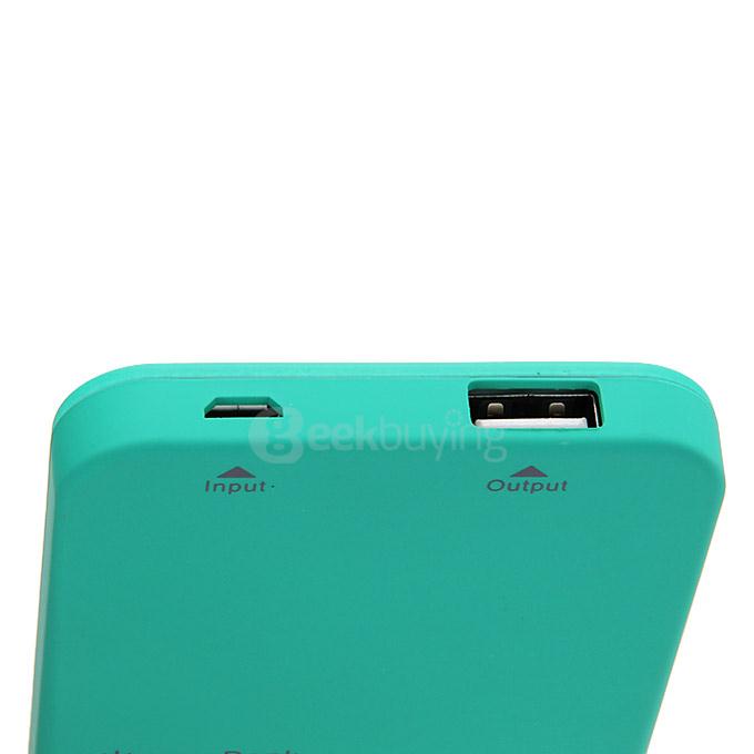 [Spain Stock] 5000mAh Solar Power Bank Li-Polymer Battery Mobile Charger for iPhone 6 / 6 Plus iPhone 6s Samsung - Green