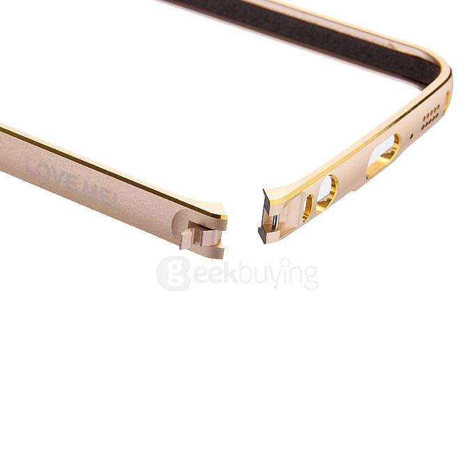 Lovemei Lightweight Aluminum Metal Bumper Protective Frame for Samsung Galaxy S6 - Gold