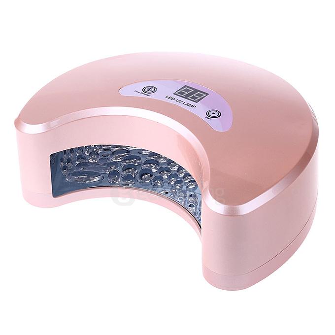 Portable 18W LED UV Light Phototherapy Lamp Mini Quick Nail Gel Dryer - Light Pink
