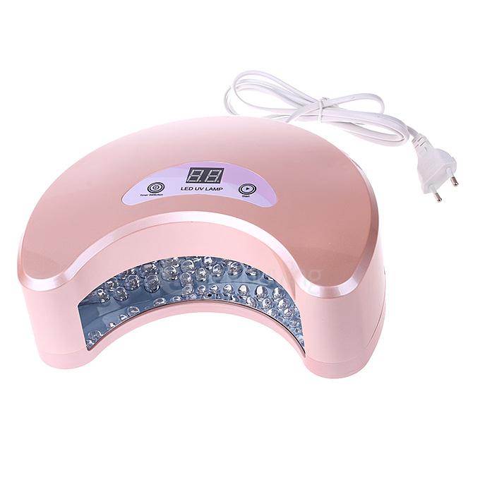 Portable 18W LED UV Light Phototherapy Lamp Mini Quick Nail Gel Dryer - Light Pink