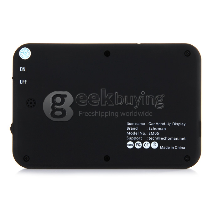 Echoman EM05 5.5 Inches Car Head-Up Display HUD 12V Working Voltage With OBDII Interface Remote Control -  Black