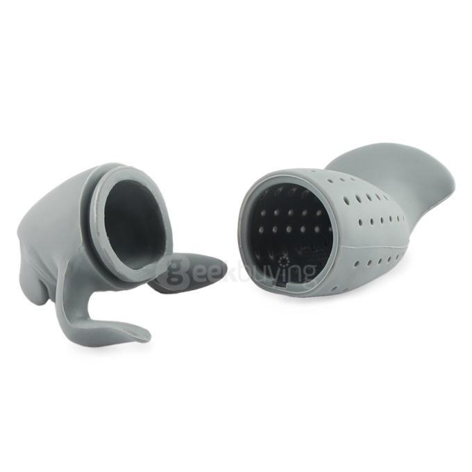 Attractive Cute Manatee Shape Tea Infuser Tea Bag Holder - Grey