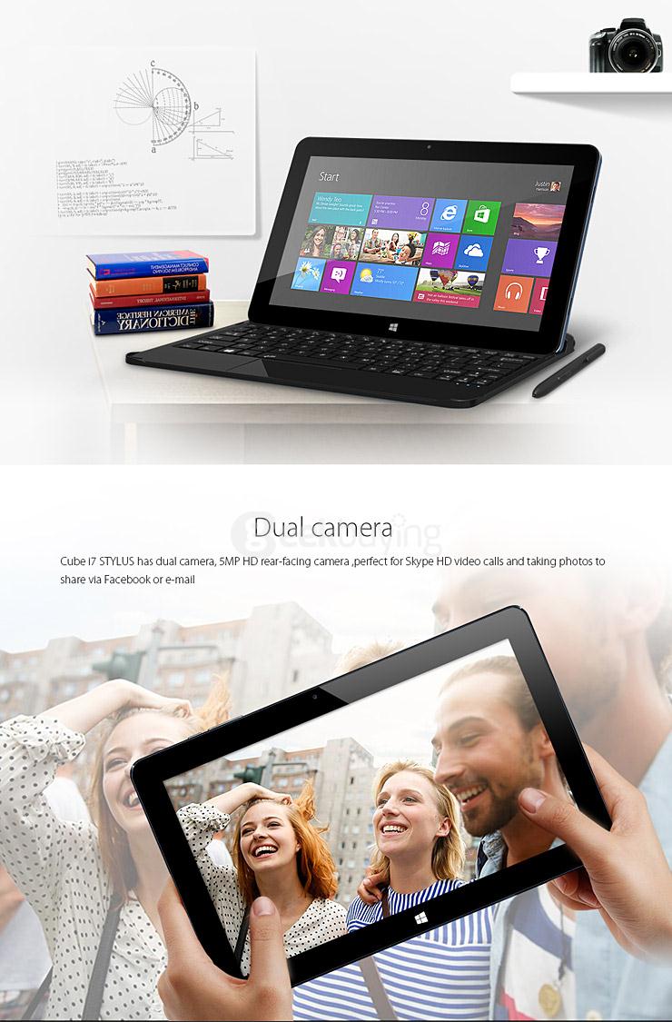 CUBE i7 Stylus Tablet PC 10.6 inch Windows10 4GB/64GB Intel Core-M Dual Core 2.0GHz IPS 1920*1080 HDMI - Deep Blue