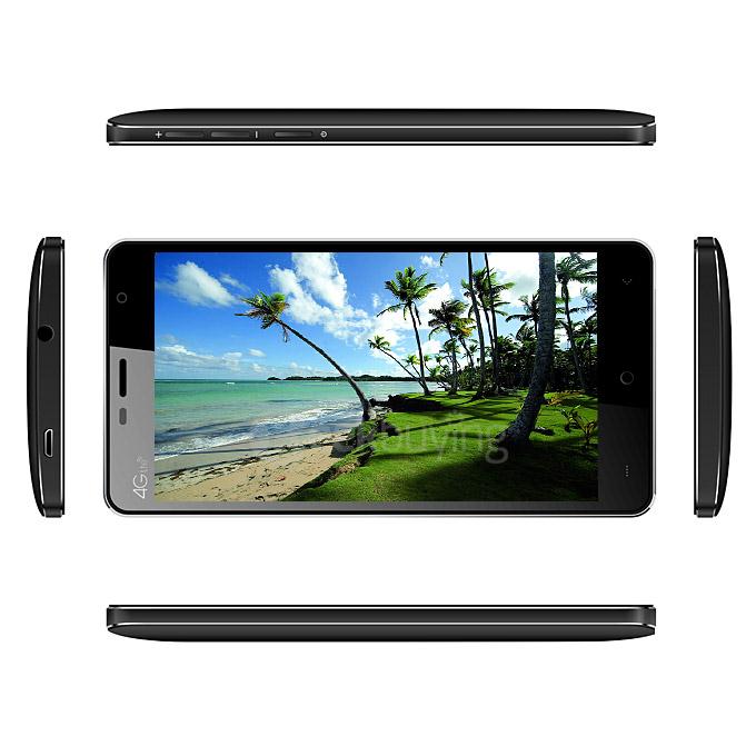 LEAGOO ELITE 4 Android 5.1 1GB RAM 16GB ROM 5.0inch 4G LTE Smartphone 64bit MT6735M Quad Core Breath Light - Black