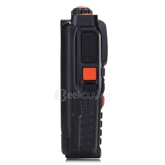 TGK4AT(UV) Portable Dual Band Walkie Talkie 5W 128CH Memory Channels 108MHz FM Two-way Radio - Black