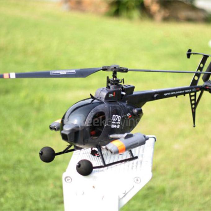 FX070C 2.4G 4CH 6Axis Gyro Flybarless MD500 Scale RC Helicopter