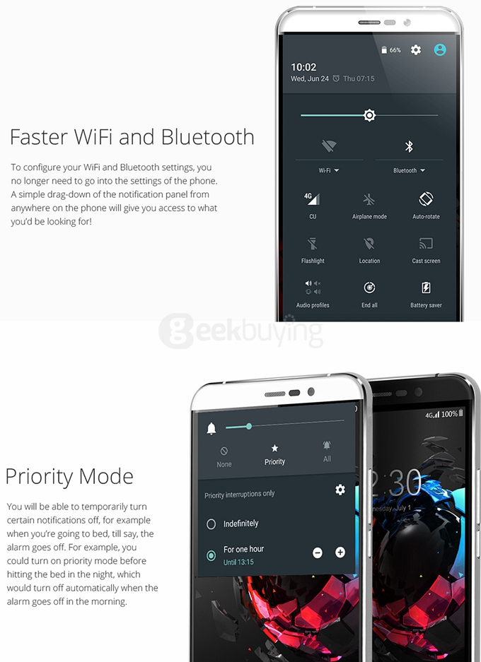 UMI HAMMER S 5.5inch HD 4G FDD-LTE Android 5.1 2GB 16GB Smartphone 64bit MT6735M Quad Core TOUCH ID Smart Wake - Black