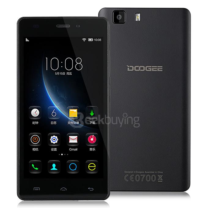 DOOGEE X5c 5.0inch 2.5D IPS HD Android 5.1 Smartphone MT6580 Quad Core 1.2GHz 512MB RAM 4GB ROM 3G GPS OTG - Black