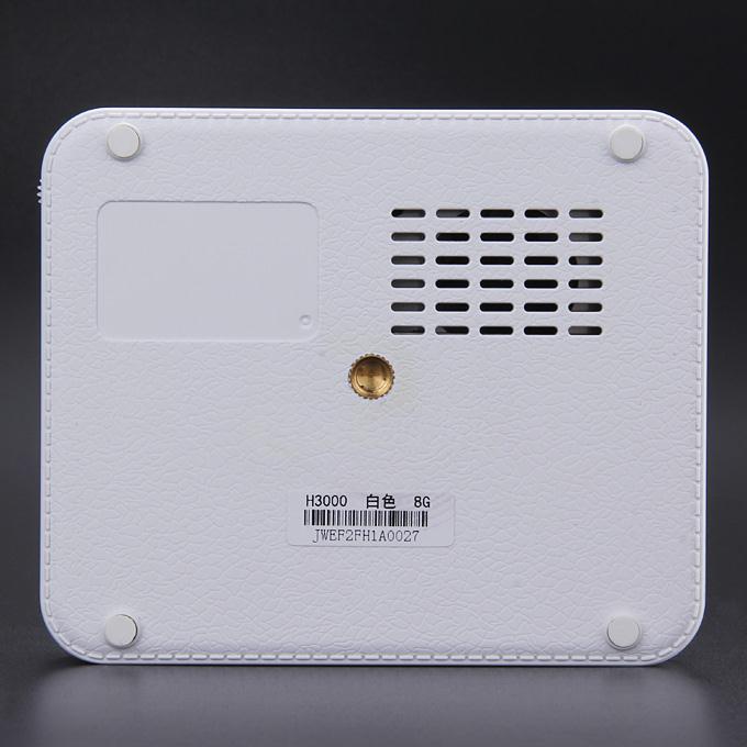 H3000 Mini Android 4.4 OS AC WIFIi DLP Projector Bluetooth 150Lm 1080P 1G/8G OTG for Home Office - White