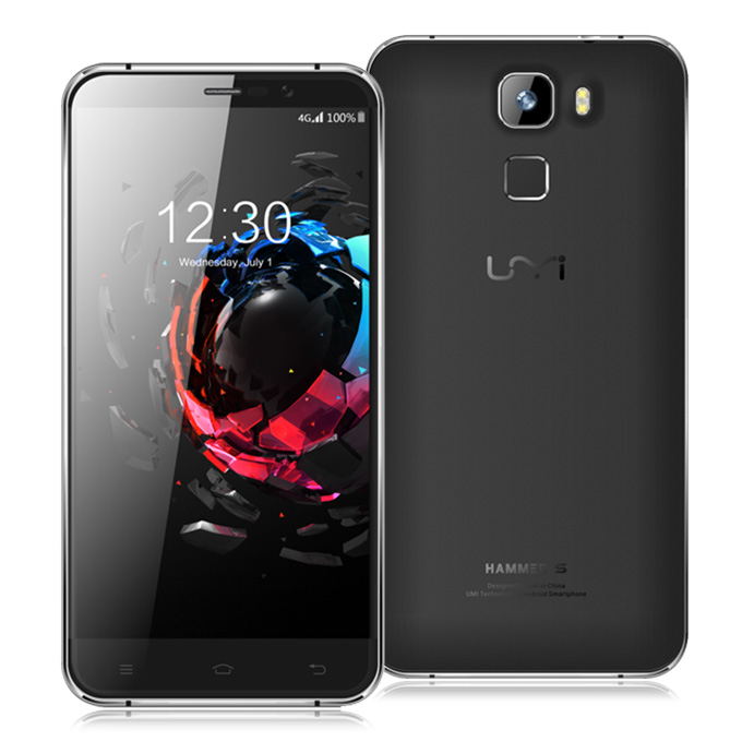 [Spain Stock]UMI HAMMER S 5.5inch HD 4G FDD-LTE Android 5.1 2GB 16GB Smartphone 64bit MT6735M Quad Core TOUCH ID Smart Wake - Black