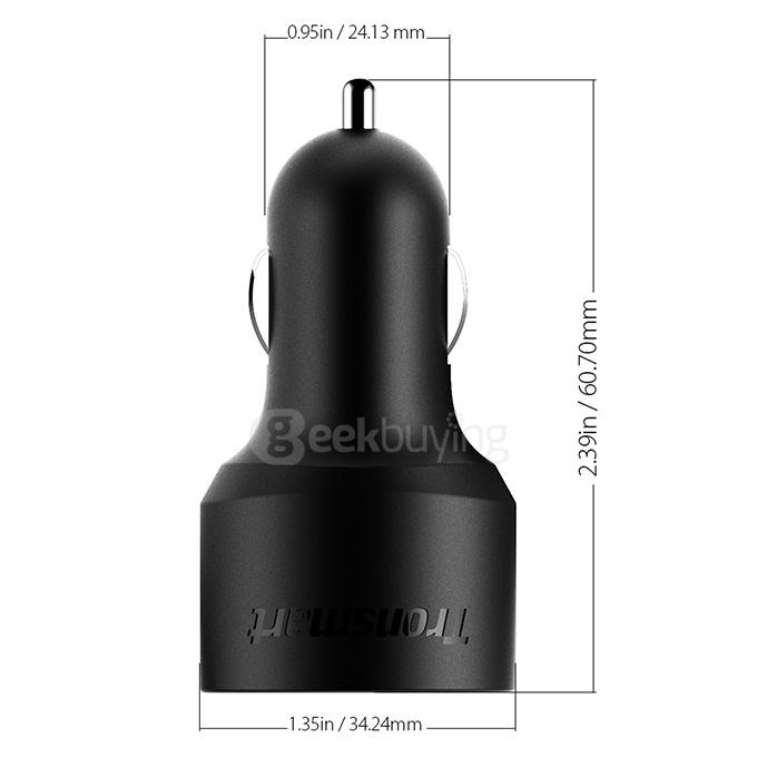 [Spain Stock]Tronsmart Quick Charge 2.0 42W 3 Ports USB Car Charger for Samsung Galaxy S6 S6 Edge Note 4 Note Edge/ Google Nexus 6/ Sony Xperia Z4 Z3/ HTC One M9 One M8/ Asus Zenfone 2