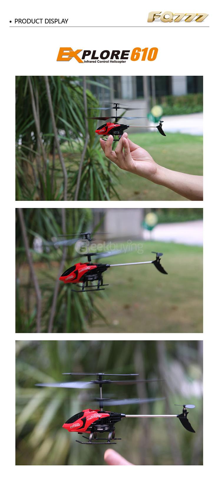FQ777-610 AIR FUN 3.5CH Infrared Control Helicopter RC Copter With Gyro RTF - Black + Red