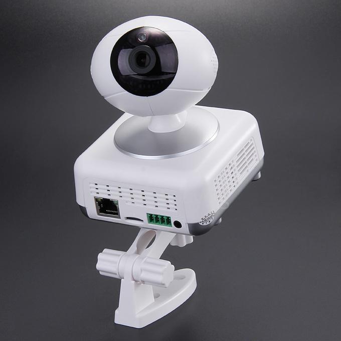PT100C Intelligent Network Pan & Tilt WiFi Wireless Camera Smart Two-way Chatting 720P HD Webcam(US Plug) - White