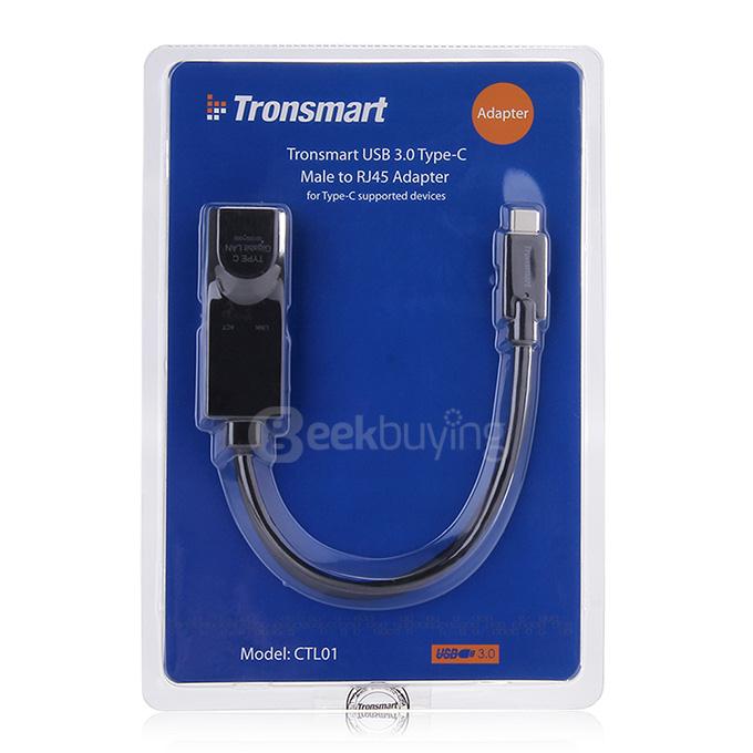 [Spain Stock]Tronsmart USB3.0 Type-C Male To RJ45 Adapter For Windows/Mac/Google Chrome OS