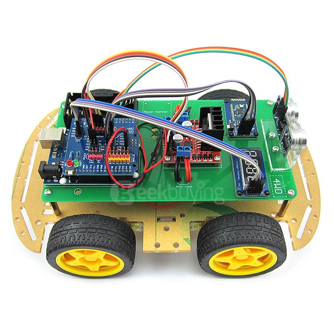 4WD Bluetooth Controlled Smart Robot Car Kits W/ Installation Tutorial