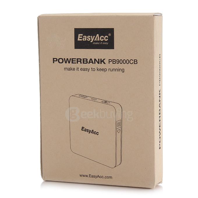 EasyAcc 9000mAh Power Bank External Battery Charger with Built-in Micro USB Cable