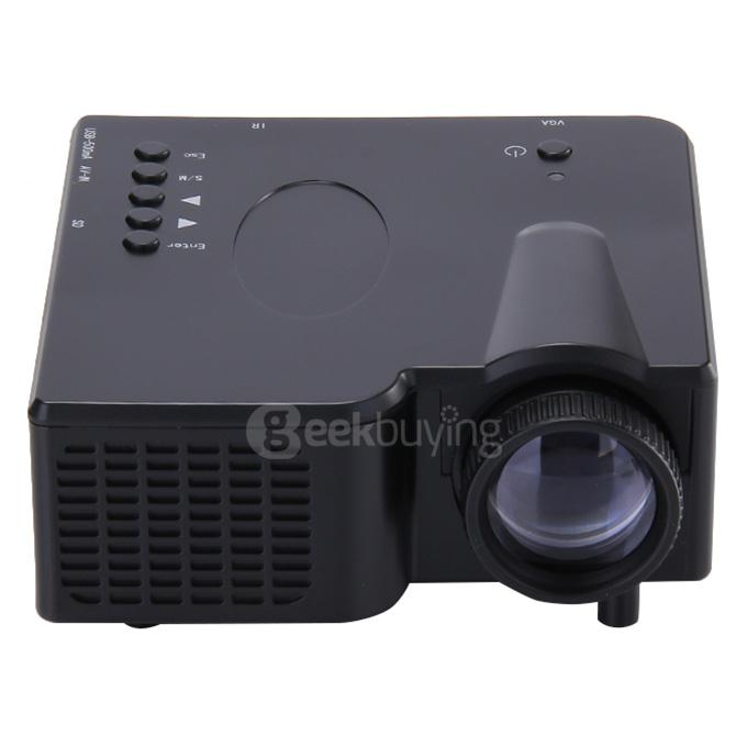 GP-1 LED Game Projector 320*240 40LM 16770K AV VGA USB HDMI SD Home Office Projector - Black