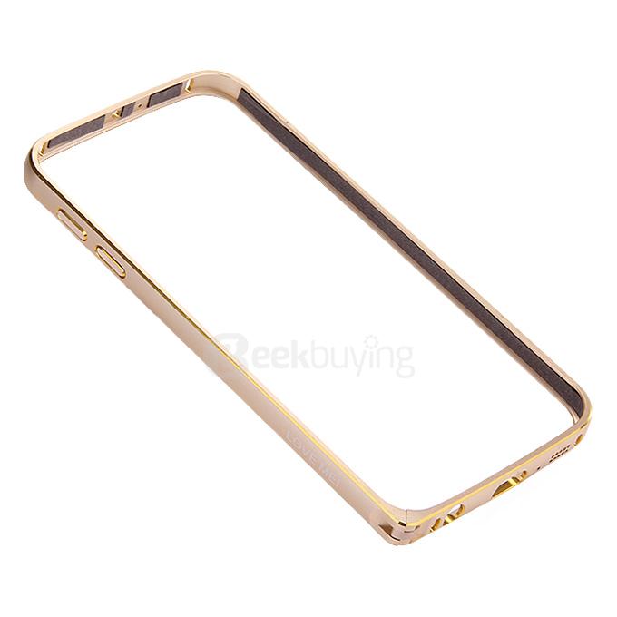 Lovemei Lightweight Aluminum Metal Bumper Protective Frame for Samsung Galaxy S6 - Gold