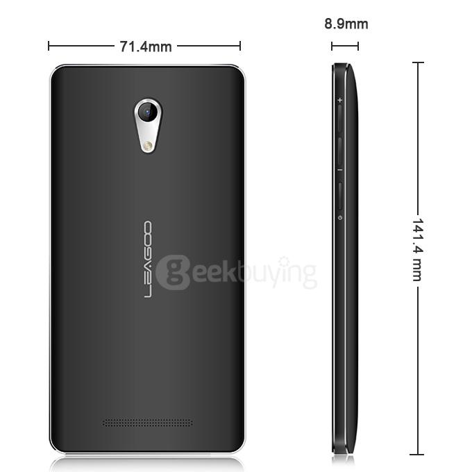 LEAGOO ELITE 4 Android 5.1 1GB RAM 16GB ROM 5.0inch 4G LTE Smartphone 64bit MT6735M Quad Core Breath Light - Black
