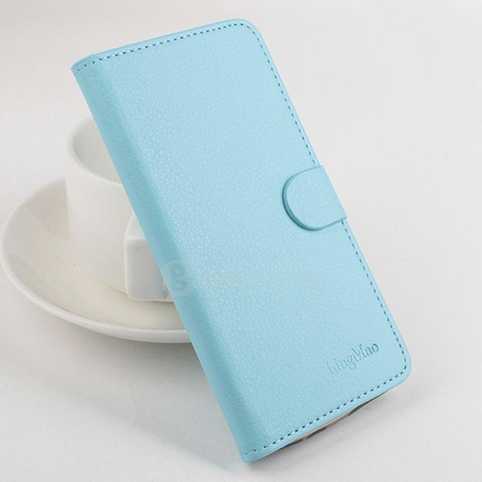 Protective Hard Cover Flip Stand Leather Case for UMI IRON Smartphone - Blue