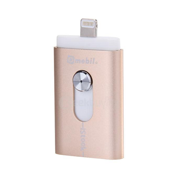 GH07B 16GB High Speed Flash Drive Dual Storage For iOS PC - Gold