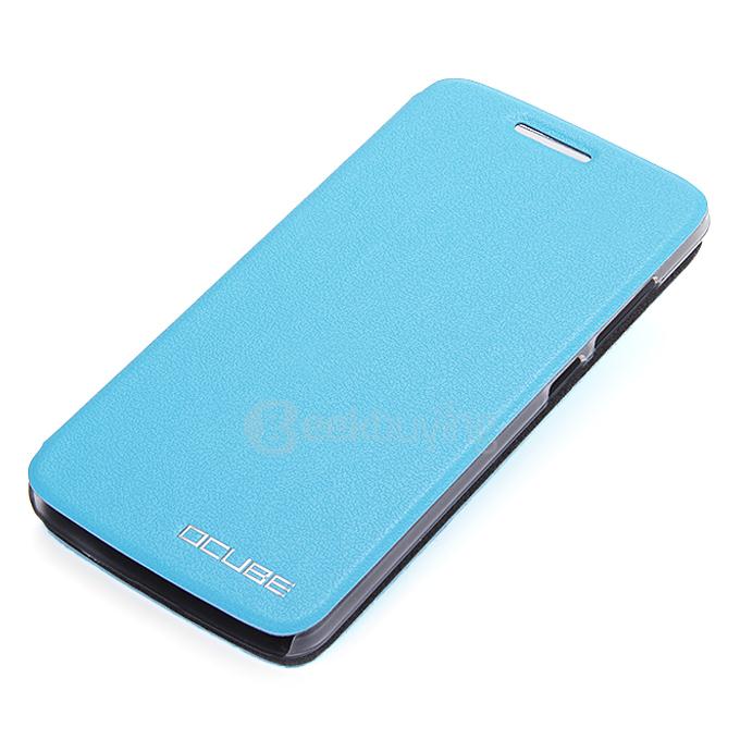 Protective Hard Cover Flip Stand Leather Case for Elephone P8000 Smartphone - Blue
