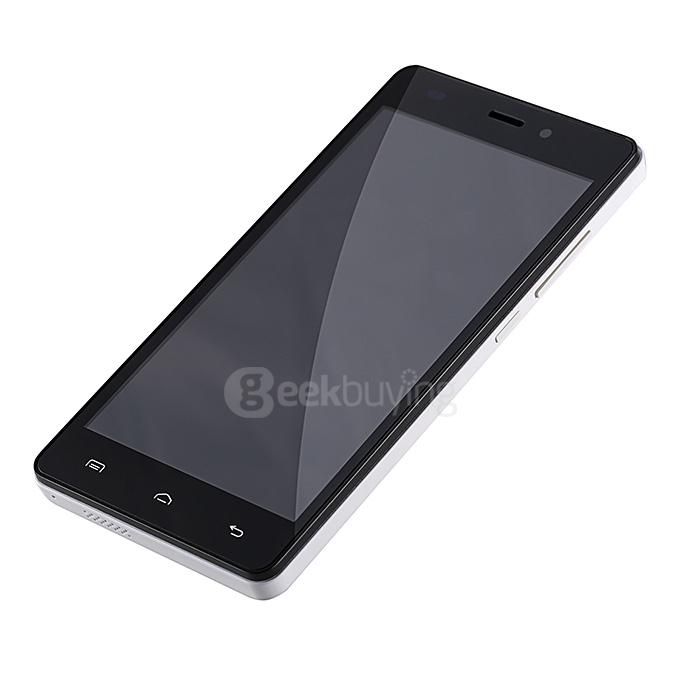 [HK Stock][Package B]DOOGEE X5 5.0inch PS HD Android 5.1 Smartphone(White) + Leather Case(White) + Tempered Glass Screen Protector