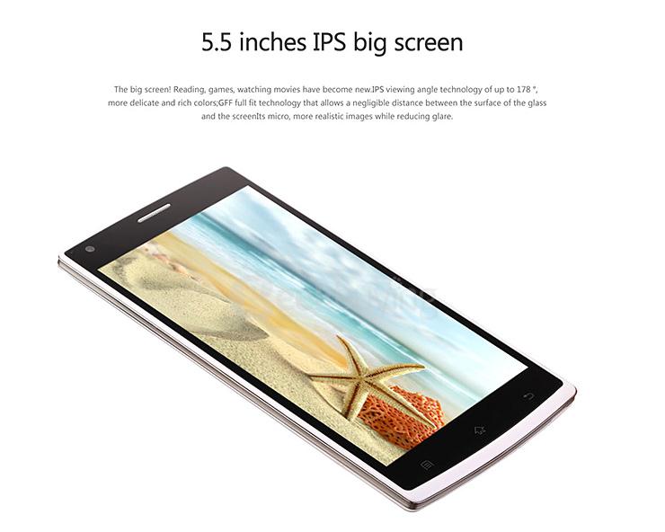 VKWORLD VK560 5.5inch 4G LTE Android 5.1 Smartphone 1GB 8GB 64-bit MTK6735 Quad Core 1.0GHz 13.0MP Smart Wake - White