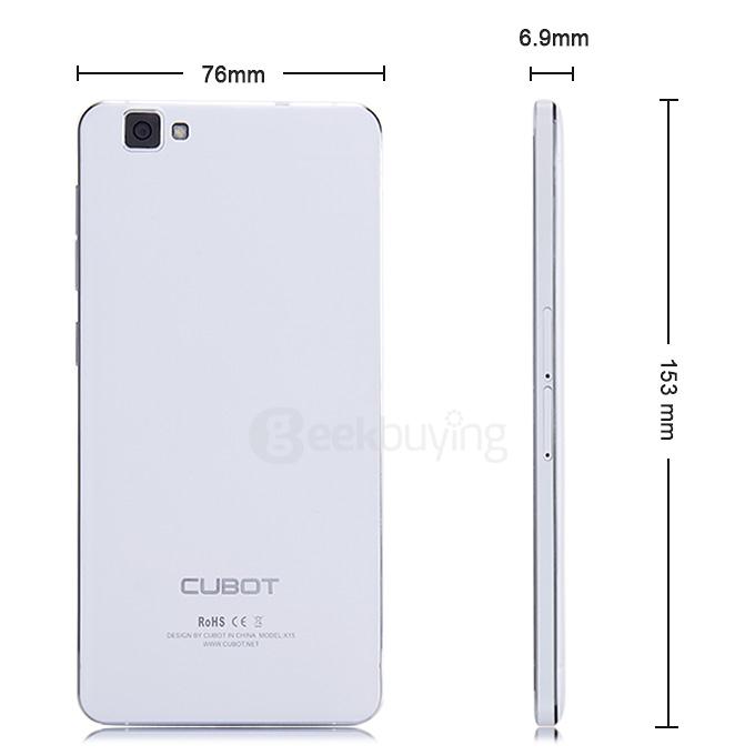 [HK Stock] CUBOT X15 Smartphone 5.5 inch IPS FHD 4G FDD-LTE Android 5.1 2GB 16GB 64bit MTK6735M Quad Core 16.0MP - White