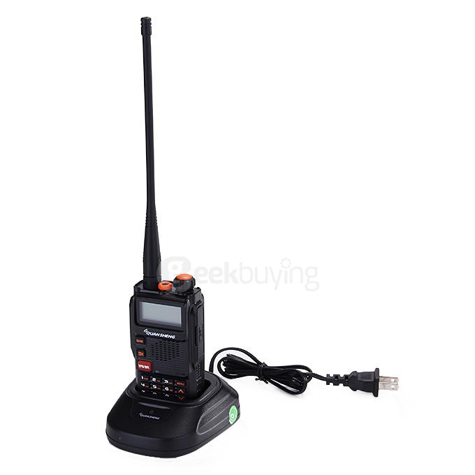 TGK4AT(UV) Portable Dual Band Walkie Talkie 5W 128CH Memory Channels 108MHz FM Two-way Radio - Black