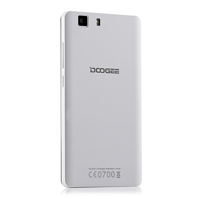 [HK Stock][Package B]DOOGEE X5 5.0inch PS HD Android 5.1 Smartphone(White) + Leather Case(White) + Tempered Glass Screen Protector