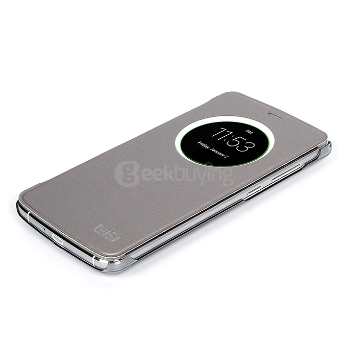 Protective PU Leather Hard Flip Cover Shell for Elephone P8000 Smartphone - Gray