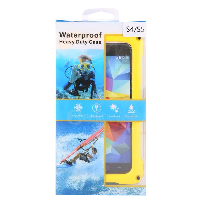 FEYCH IP68 Waterproof Shockproof Dirt/SnowProof Cover Protective Case For Samsung Galaxy S5/S4 -Yellow