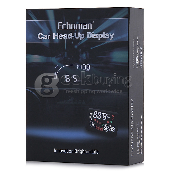 Echoman EM05 5.5 Inches Car Head-Up Display HUD 12V Working Voltage With OBDII Interface Remote Control -  Black