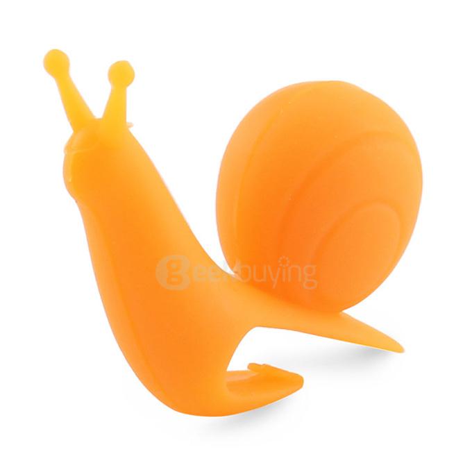 Attractive Cute Snail Shape Silicone Tea Bag Infuser Holder - Orange