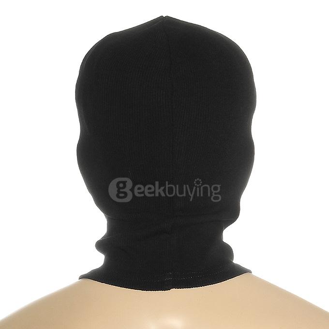 No.11 Outdoor Halloween Cosplay Skull Skeleton Ghost Head Mask - Black + White