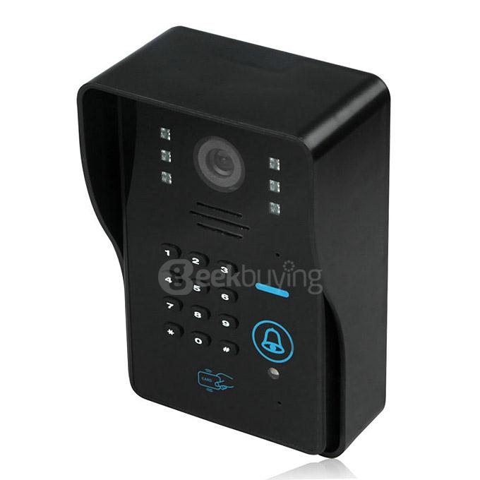 ENNIO SYWIFI002IDS WIFI Wireless Video Door Phone System with Card Unlock Function & Remote Wireless Control(US Plug) - Black