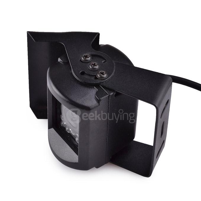 XY-1201 Waterproof CMOS Wide Angle Rearview Camera 18-LED Night Vision for Bus Truck - Black