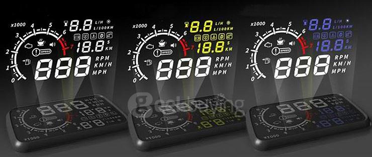 X3 5.5 Inch Car Head Up Display Car HUD Blutooth Connection  -  BLACK