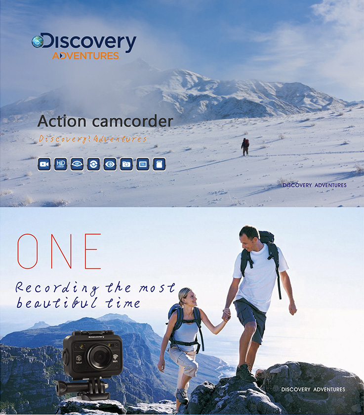 Discovery DS100 NTK 96655 60M Waterproof  Action Camera 170 Degrees Wide Angel 1080P 5.0 CMOS Wifi Wireless Remote Control