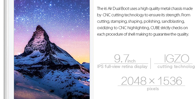 Cube i6 Air Dual Boot Windows10 + Android4.4 2GB/32GB 9.7