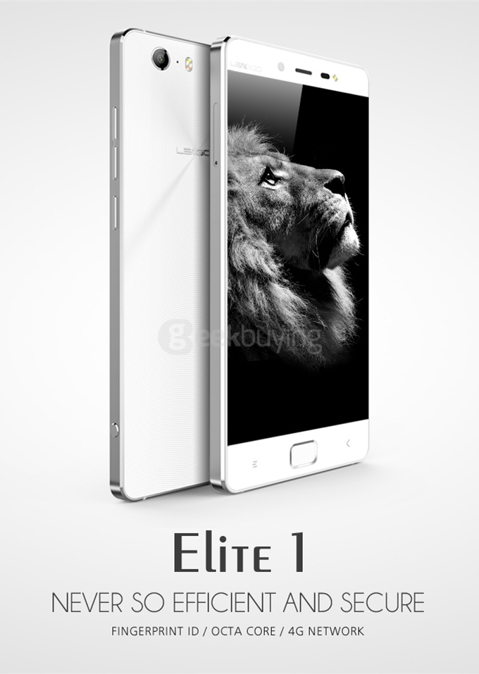 [HK Stock] Leagoo Elite 1 4G LTE 5.0inch FHD Android 5.1 3GB 32GB Smartphone 64bit MT6753 Octa Core 16MP Touch ID Gorilla 3 -White