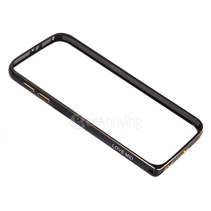 [Wholesale]30pcs Lovemei Lightweight Aluminum Metal Bumper Protective Frame for Samsung Galaxy S6 - Black