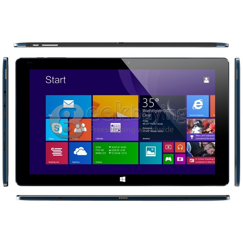 CUBE i7 4G Windows8.1 4GB/128GB 11.6 Inch Tablet PC Intel Core-M Dual Core 2.0GHz 1920*1080 New Era Licensed Windows PC - Black+Blue